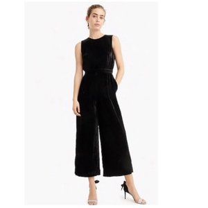 J. Crew Wide Leg Velvet Jumpsuit